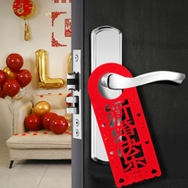 Wedding room decoration scene decoration supplies Wedding interior door creative Hi word hanging door lock handle Housewarming pendant