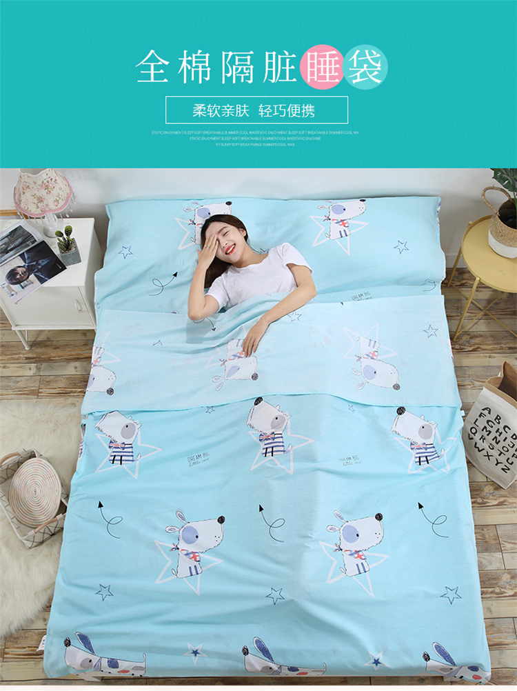 Du lịch bẩn bẩn túi ngủ cotton đơn du lịch đôi di động vệ sinh sheets trong nhà khách sạn khách sạn chống bẩn quilt cover