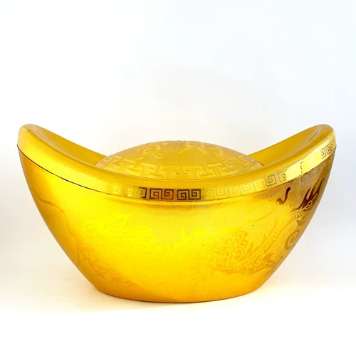 Реалистичный большой слиток, праздничнный пластиковый декор, на удачу