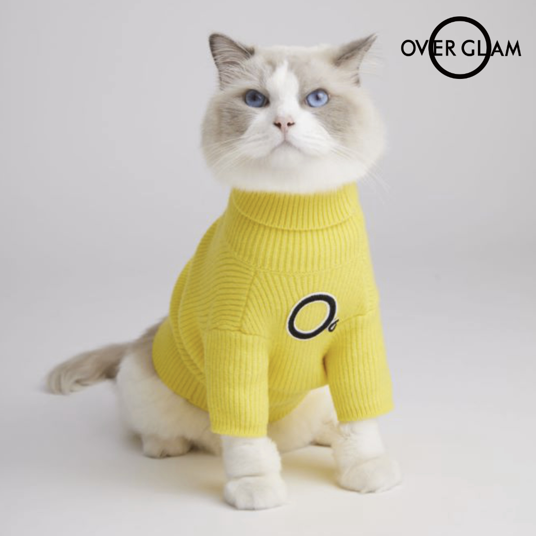 Overcoat sweater UK Over Glam clothes autumn and winter warm knit kitty puppies petisan