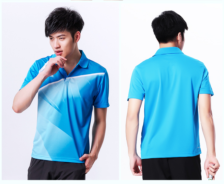 Li Ning mặc cầu lông nam và nữ áo khoác nhanh khô mùa hè vài bộ đồ thể thao tay áo ngắn mua quần áo cầu lông quần áo thể thao đánh cầu lông