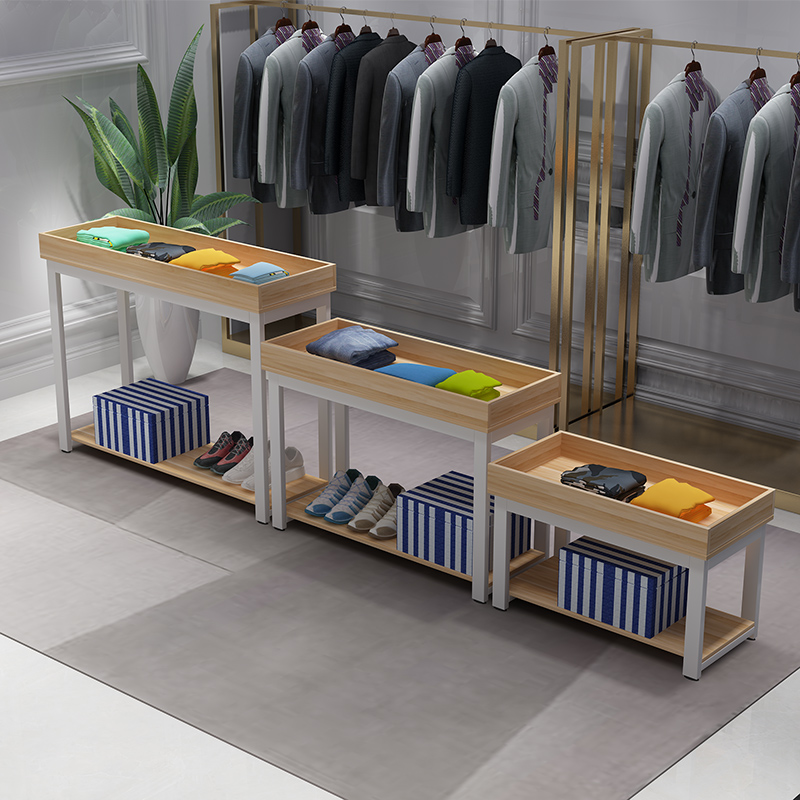 Clothing store running water table display table mother and infant store shelf display cabinet promotion table cosmetics display cabinet