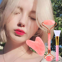 Crystal plate scraping tool Face facial massager instrument lifting jade roller European and American beauty special set box