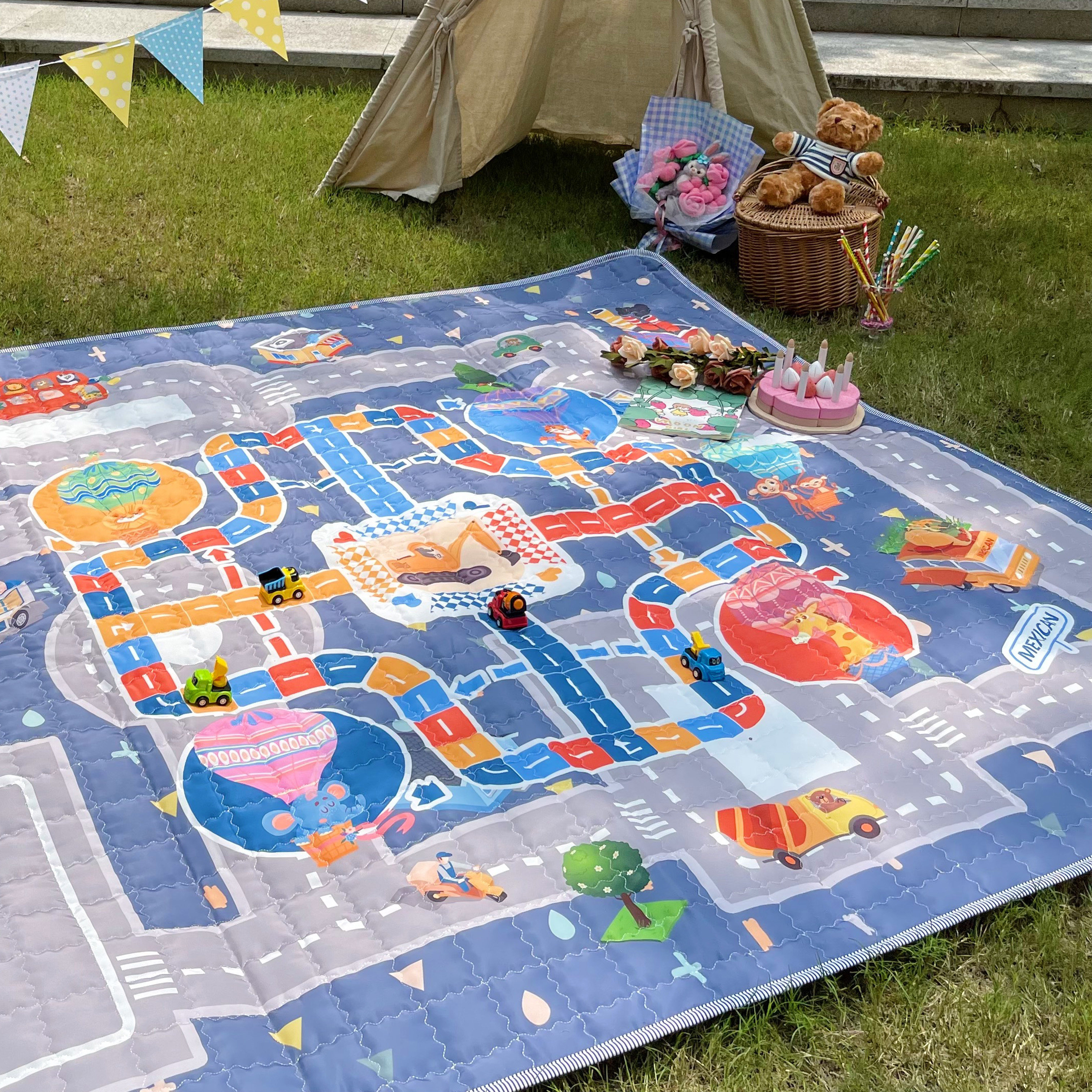 Oxford cloth picnic mat outdoor outing portable waterproof thickened increase ins wind park lawn beach moisture pad