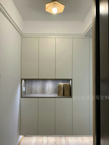 Customized cabinet doors wardrobe doors solid wood paint cream style bunny style overall wardrobe whole house customization