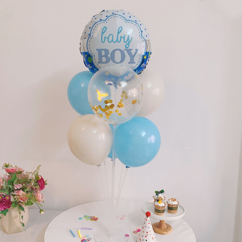 Its a boy girl aluminum film balloon male and female baby birthday table floating balloon stent welcome baby party decoration