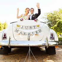 European and American hot selling wedding shooting jUST married Mr mrs letter dessert Banner Terra Banner