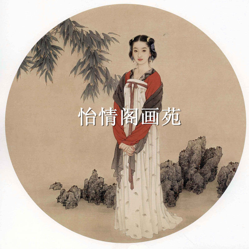 Meticulous painting white sketch manuscript copying Wang Meifang ladies white sketch draft characters Chinese painting flowers and birds physical print draft 151