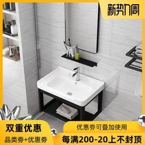  Small apartment wall-mounted washbasin cabinet combination balcony Mini sink Simple washbasin Bathroom sink