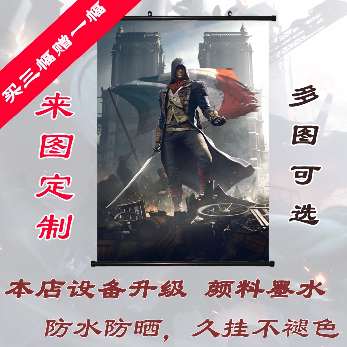 Assassin Creed 4 trò chơi áp phích cuộn treo tranh vẽ tranh trang trí trò chơi xung quanh Assassin Creed Origin xung quanh - Game Nhân vật liên quan