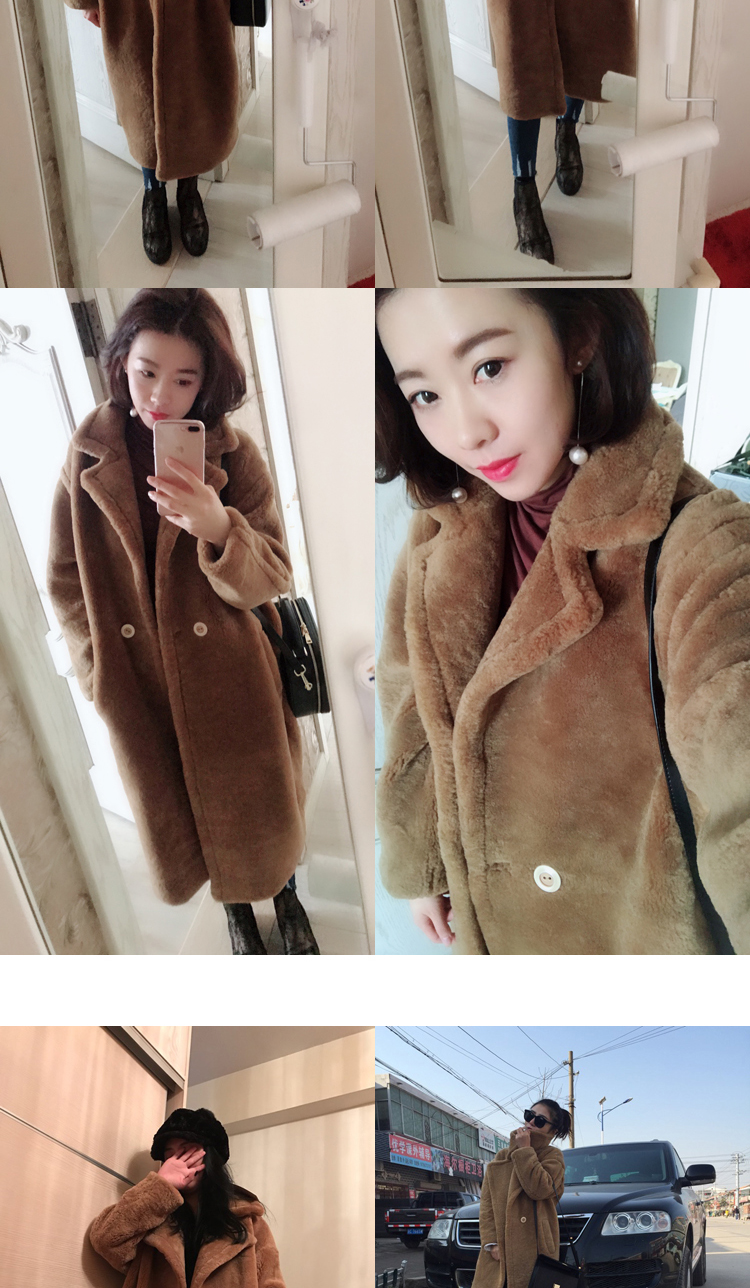Gấu bông mới OVERSIZE lông merino lông len lông dài lỏng lẻo nam và nữ áo lông zara