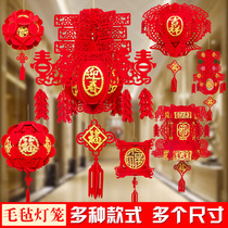 Spring Festival New Year lantern hanging scene decoration Lantern Festival handmade red lantern Indoor large lantern gate large