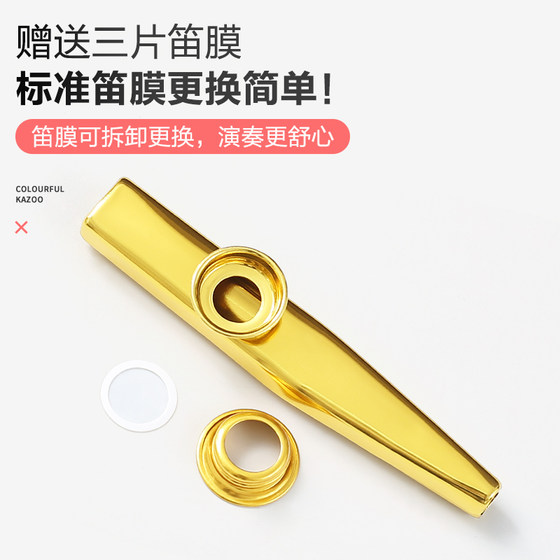 Kazoo 금속 휴대용 목재 전문 KAZOO 틈새 악기 기타 우쿨렐레 동반자는 간단하고 배우기 쉽습니다.