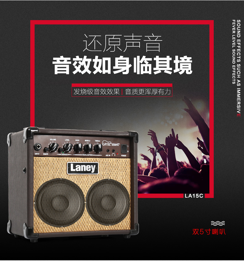 Lenny Laney LA15C guitar acoustic dân gian chơi loa ngoài trời hộp điện piano âm thanh guitar - Loa loa loa bose 601 seri 3