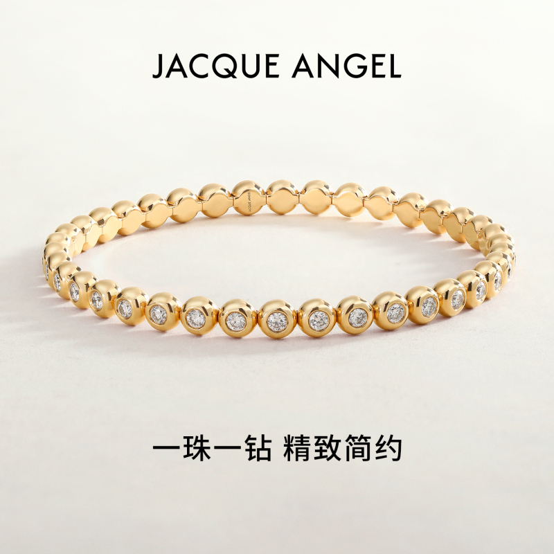 Restocking [Bubble Diamond Elastic Bracelet] Jie Kui Enze Original 18K Gold Diamond Tennis Bracelet Jewelry
