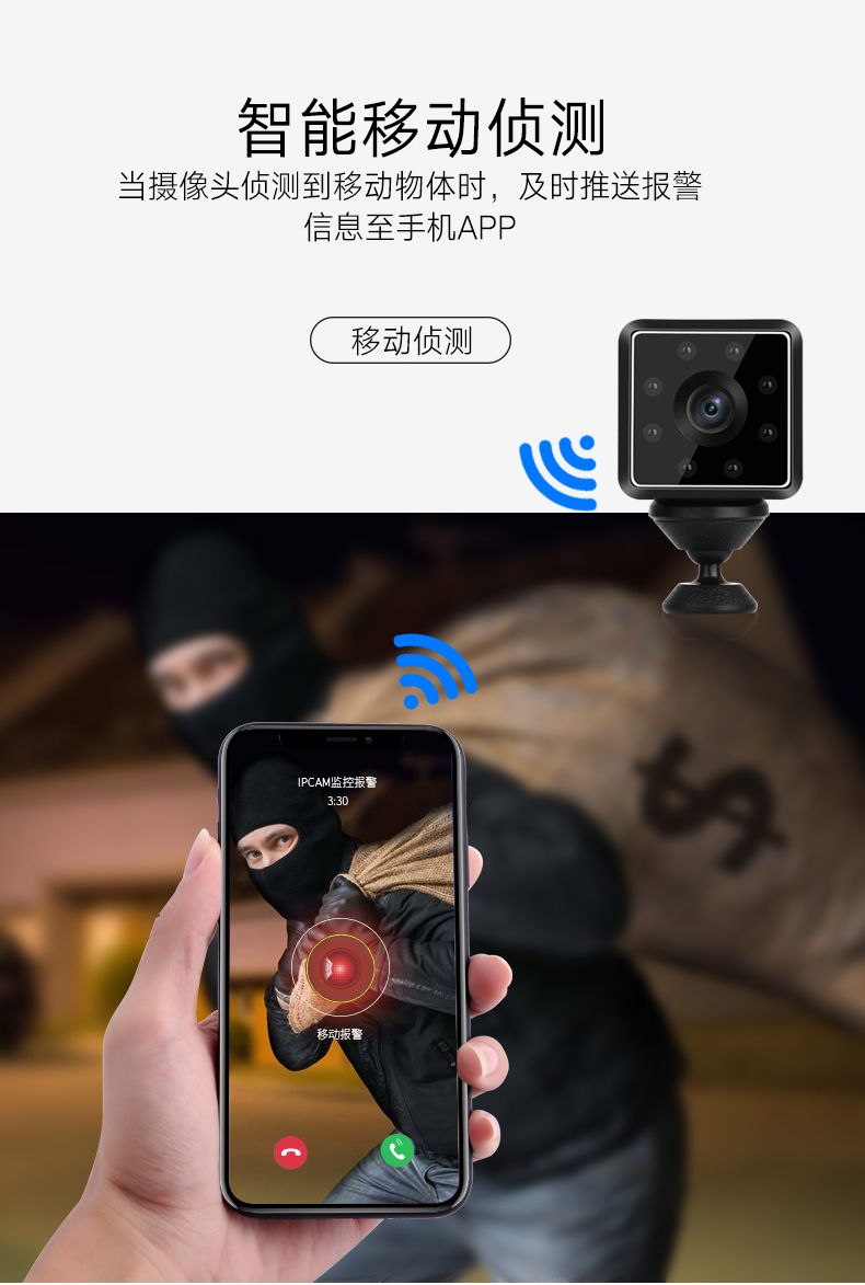 camera mini thu nhỏ màn hình không dây gia đình nhỏ nhà HD đêm tầm nhìn wifi di động thăm dò từ xa - Máy quay video kỹ thuật số máy quay dưới nước