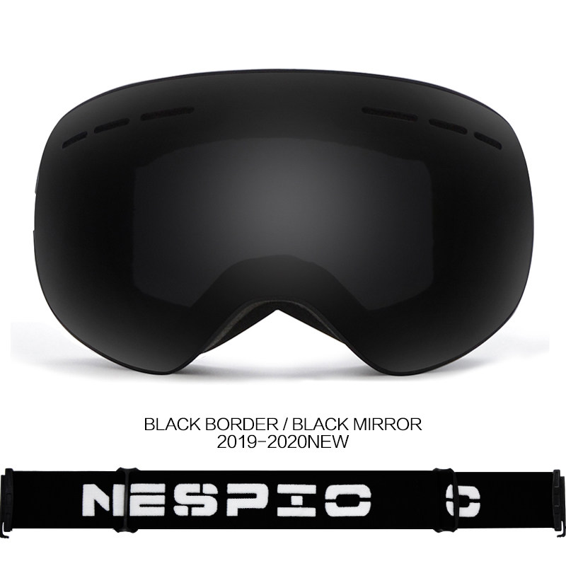 Ski goggles men's and women's double-layer anti-fog large spherical snow protective goggles magnetic sheet can be carded myopia glasses can be replaced