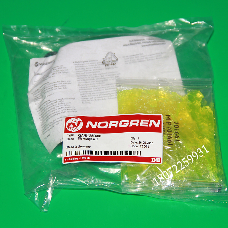 Monforts setting machine cylinder repair kit 8125B UK Norgren