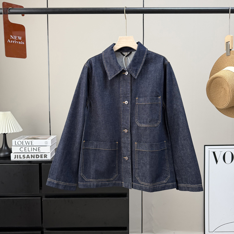 4000+ High-Quality Versatile Loose-Fitting Slimming Retro Lapel Denim Jacket Short Coat Women's Top New for Spring on the Shelf