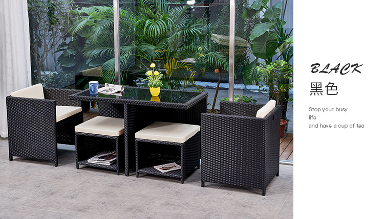Wicker ghế ba mảnh kết hợp ban công sân thượng ngoài trời bàn ghế ngoài trời ghế ngoài trời phòng nắng giải trí đồ nội thất sáng tạo bộ bàn ghế sân thượng