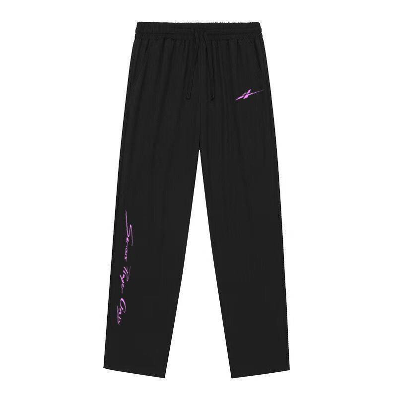 Spo Summer American Basketball New Style Pants Quick-Drying Breathable Sports Training Long Pants Zipper Running Loose Pants