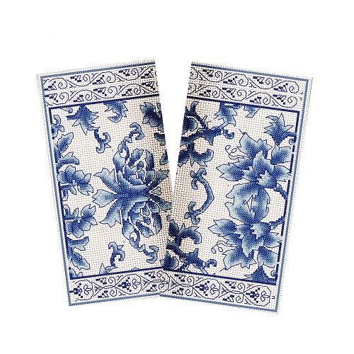 Spot Chinese style cross stitch kit wallet can be customized finished product has been cut without printing 1684 blue and white