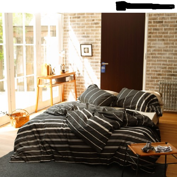 Foreign trade Original single export to Japan high-end cotton herringbone yarn-dyed bedding quilt cover Bed Kasi four-piece set