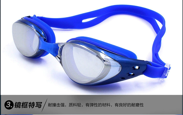 Kính bơi chính hãng unisex HD chống sương mù và chống tia cực tím thời trang HD 6 màu tùy chọn 6100 - Goggles bán kính bơi