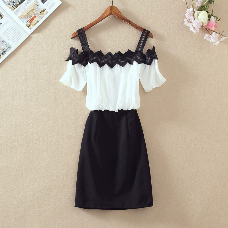 2020 mới sling chic chic vai váy mùa hè Nữ sinh quây phiên bản Hàn Quốc của eo nhỏ tươi thon gọn - váy đầm