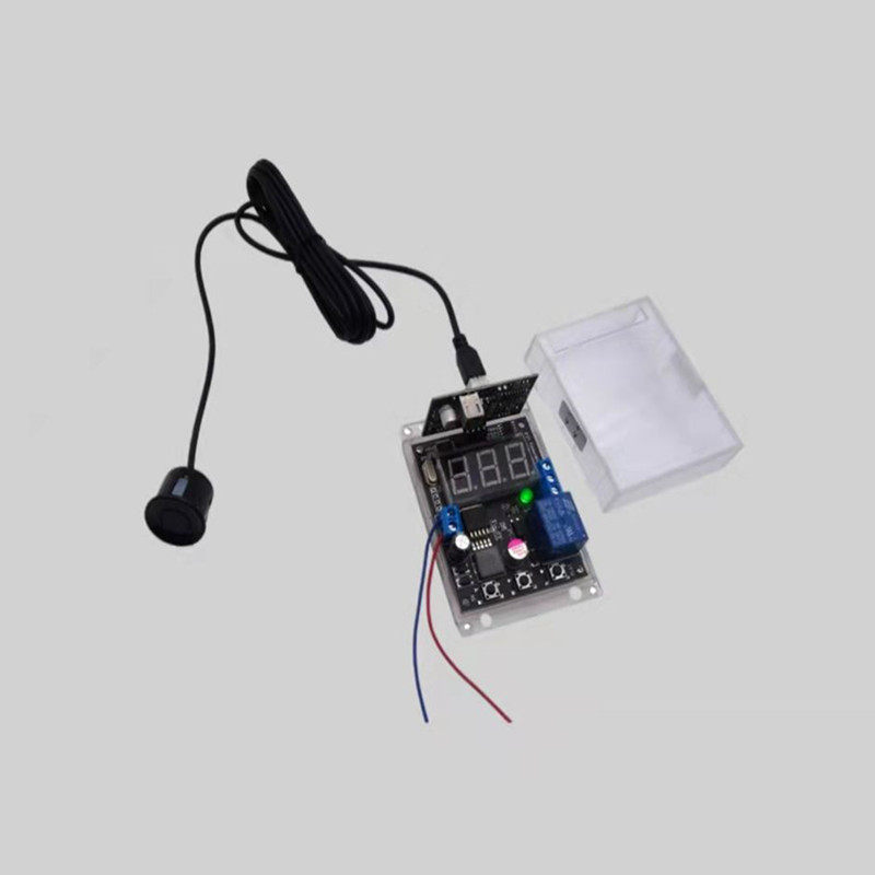 Ultrasonic ranging module with display distance adjustable relay output obstacle-proof intelligent control radar sensor