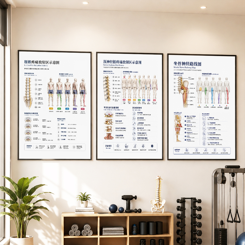 Sports Rehabilitation Decorative Painting, Orthopedic Therapy Center Hanging Painting, Spinal Pain Science Poster, Orthopedic Clinic Wall Decoration Sports Rehabilitation Decorative Painting, Orthopedic Therapy Center Hanging Painting, Spinal Pain Science Poster, Orthopedic Clinic Wall Decoration
