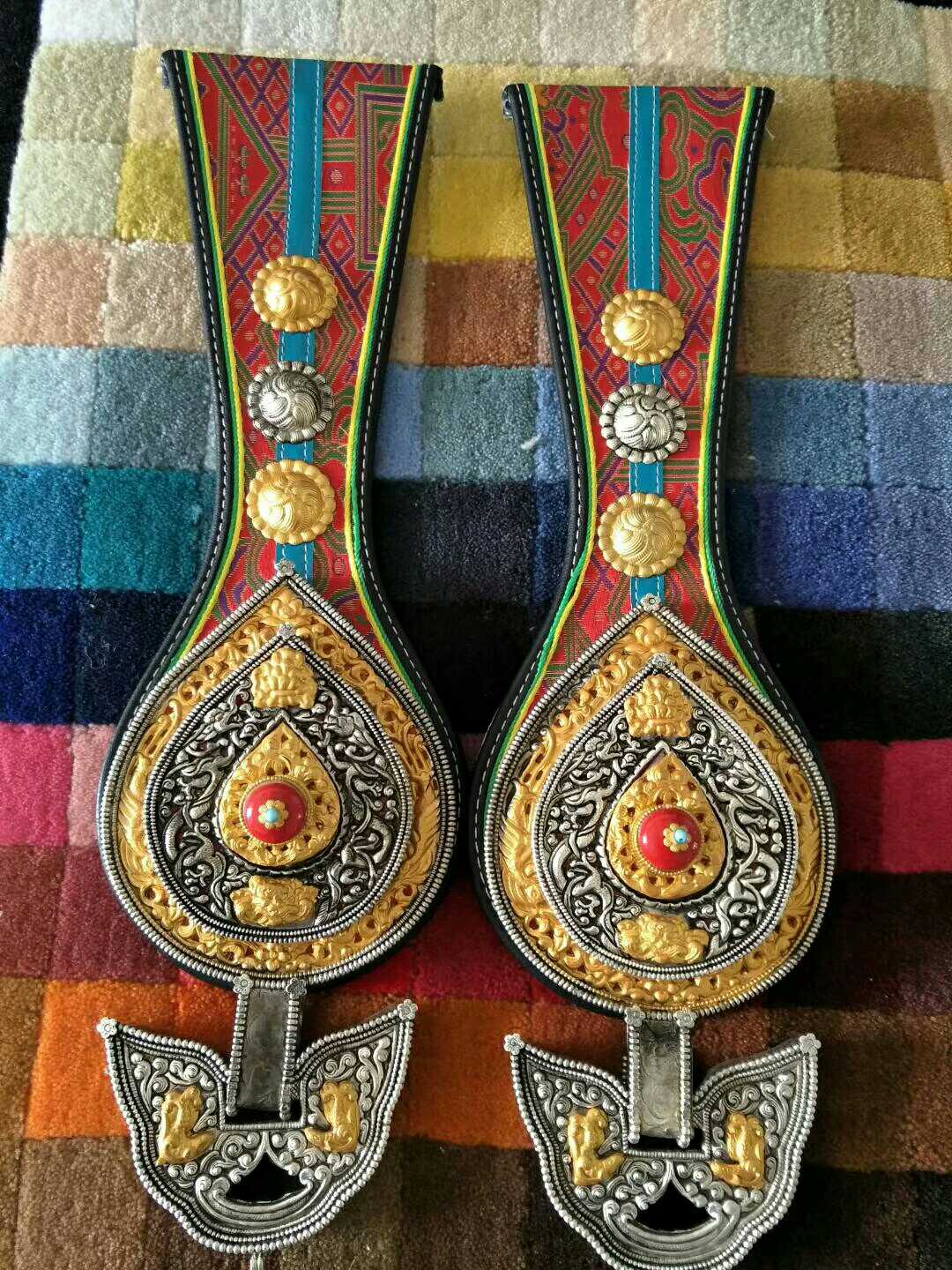 Tibetan Tibetan jewelry double-layer naked towering retro performance wearing waist Tibetan pendant wedding ceremony clothing accessories