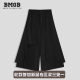 BMOB new Chinese style men's Chinese style trousers stacked wide leg niche pants skirt spring and autumn irregular samurai skirt trend