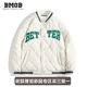 ເສື້ອກັນໜາວຜູ້ຊາຍ BMOB rhombus ດູໃບໄມ້ລົ່ນແລະລະດູຫນາວຂອງອາເມລິກາ ins trendy brand quilted baseball uniform couple cotton-padded jacket
