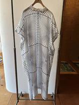 Japans Mina Mina perhonen 2022 spring and summer new loose linen striped dress