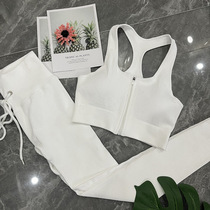 Sweat-wicking tight-fitting yoga wear for women spandex seamless high-waisted zipper suit moisture-absorbent fitness wear cross-border Zechuang stretch