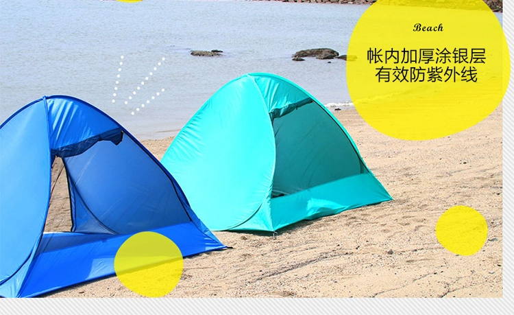 Gấu tự động mở lều bãi biển 3-4 người cắm trại dã ngoại gia đình chống nắng 2 người du lịch lều tự lái - Lều / mái hiên / phụ kiện lều