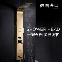 Smutting 304 stainless steel shower shower valve set temperature control bath screen shower shower column large nozzle