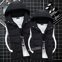 Áo vest nam mùa thu đông xuống áo vest cotton Phiên bản Hàn Quốc của chàng thanh niên mặc áo vest dày vai áo ghi lê nhiều túi