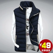 Áo vest cotton mùa thu đông 2018 phiên bản Hàn Quốc giản dị của cặp đôi vest nam nam nữ vest vest nam dày vai áo khoác cotton