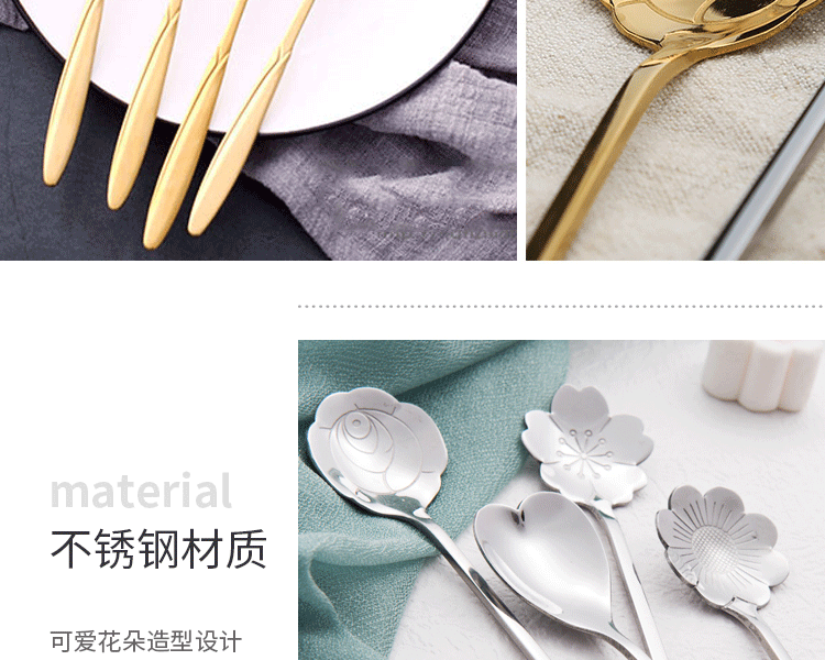 Sáng tạo dễ thương tay cầm dài anh đào thìa tráng miệng muỗng cà phê inox muỗng dài tay khuấy thìa dài - Cà phê xay cafe cầm tay