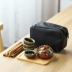 Trà du lịch di động đặt nhà đơn giản pha trà kung fu tách trà ấm trà nhanh hành khách cốc nhỏ bộ logo - Trà sứ