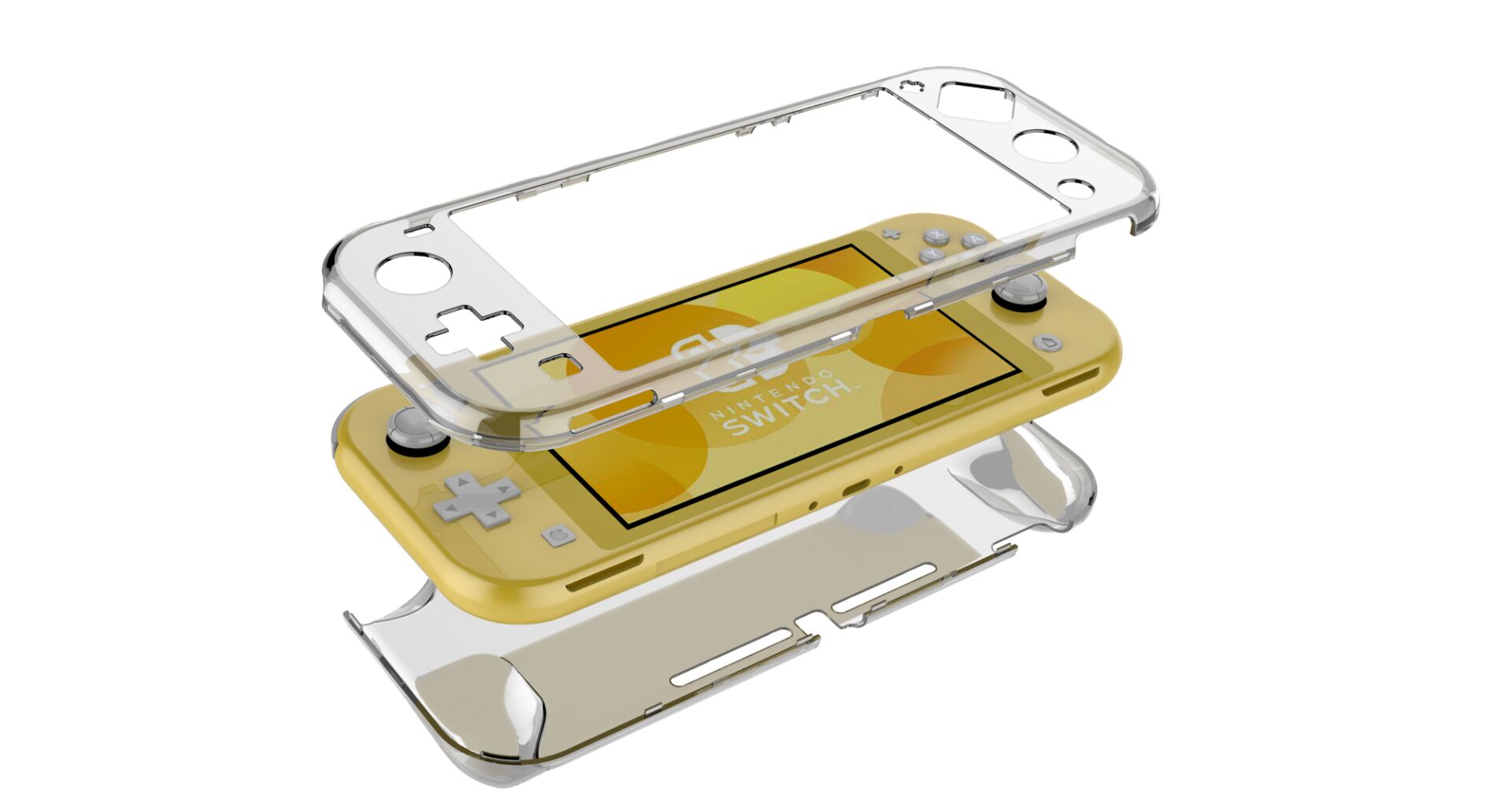 Nintendo switch lite upper and lower protective case transparent crystal protective case ns gamepad cover console hard case