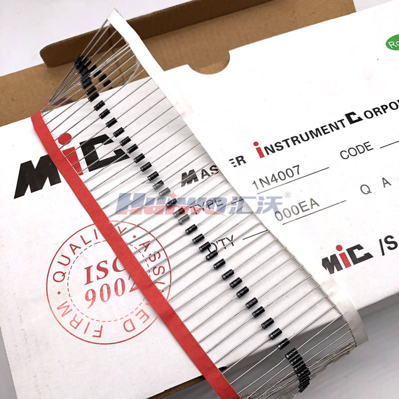 1N fairing diode IN4007 4001 4004 straight inserts DO-41 with load 1A1000V coarse feet 100 4 elements