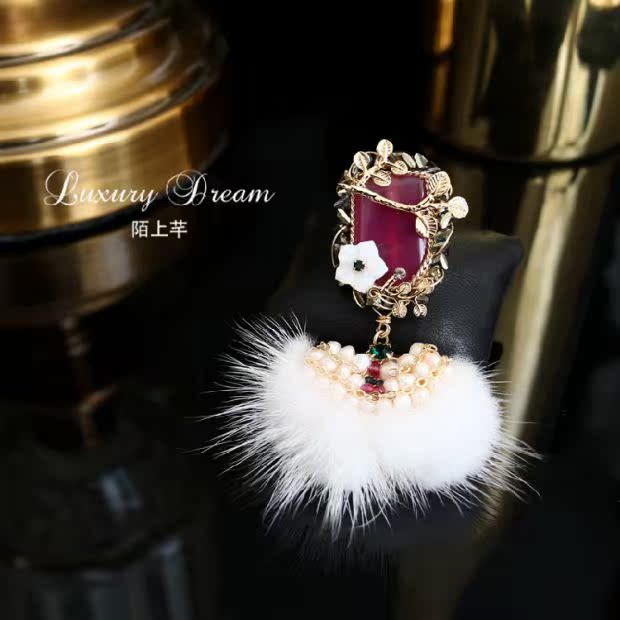 Trâm phụ nữ áo len pin cao cấp bầu không khí mùa thu và mùa đông lông phụ kiện quần áo khăn lụa khóa khăn trang trí ghim cài áo vest