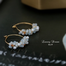 Strange on the New Tide spring fashion simple hipster Blue Treasure Ring Ring ear ornaments