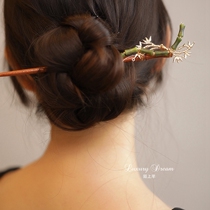 Ancient Festival Hairy Summer Green Handling of Modern New Chinese Wooden Bamboo Pill Head Hair