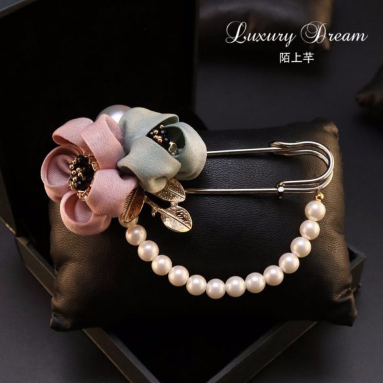Trâm cài áo khoác nữ pin cardigan áo khoác phụ kiện ngọc trai hoa hợp kim pin khăn choàng khóa trang sức cài áo cao cấp