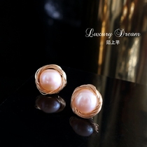 Unshanqian original design simple mini pearl ladies earrings fashion women sleep without picking earrings