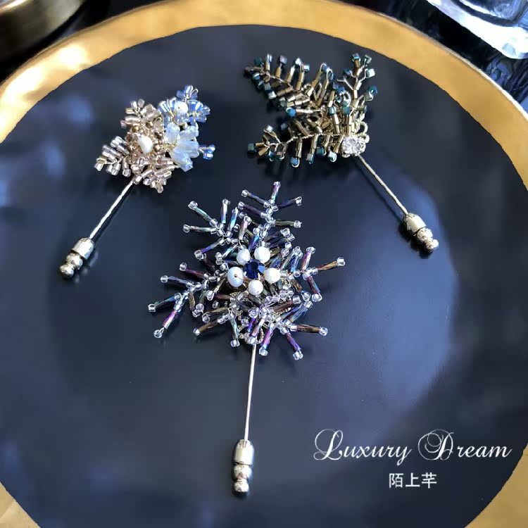Design Thiết kế ban đầu Trâm trâm Pin Hàn Quốc Pin trang trí sang trọng Pin ghim cài áo ngọc trai